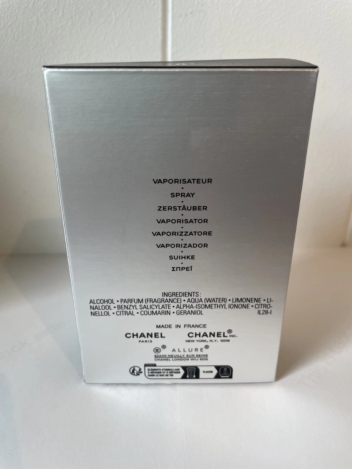 Chanel Allure Homme Sport Eau de Toilette 1.7 oz / 50ml Authentic New Unsealed