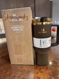Stanley Quencher H2.0 FlowState Tumbler 40oz Dark Brown Stainless Steel Travel Mug with Handle