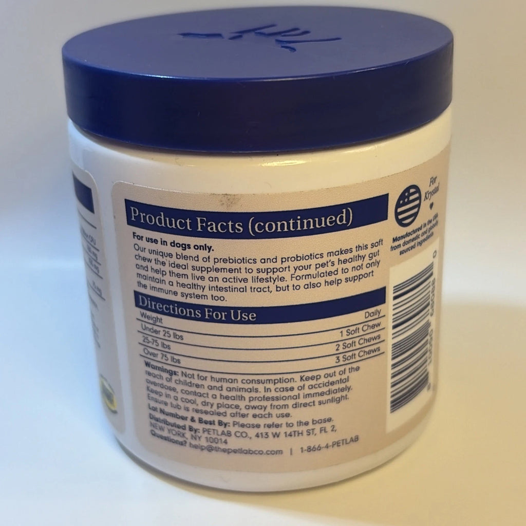 PetLabCo Probiotic Chew for Dogs – Pork Flavor, 30 Soft Chews, Gut & Digestive SupportPetLabCo Probiotic Chew for Dogs – Pork Flavor, 30 Soft Chews, Gut & Digestive Supportv